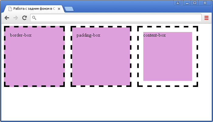 Работа с задним фоном в CSS (свойство background-clip).