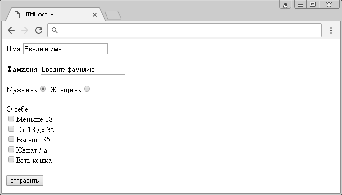  Рис 32 HTML формы.